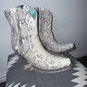 Corral Snakeskin Ankle Booties